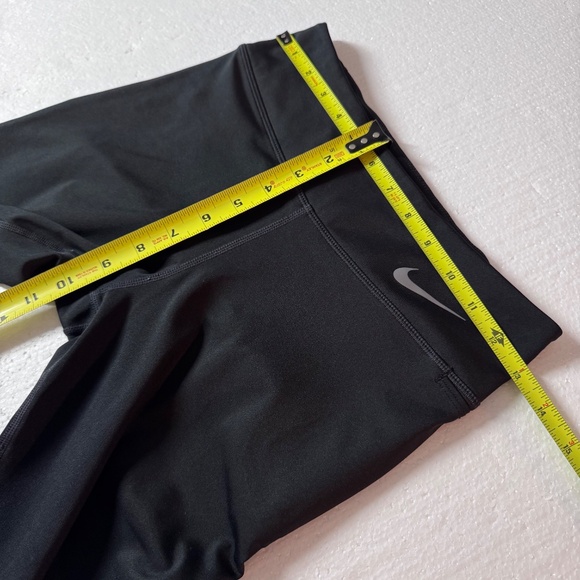 Med Nike Dri-FIT Black Running Leggings w/Reflective Stripes & Zippered Ankles - Picture 10 of 11